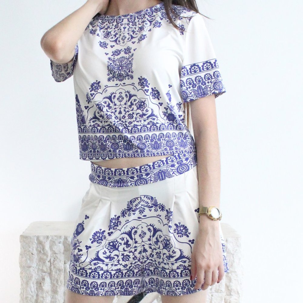 Spanish Print Two Piece